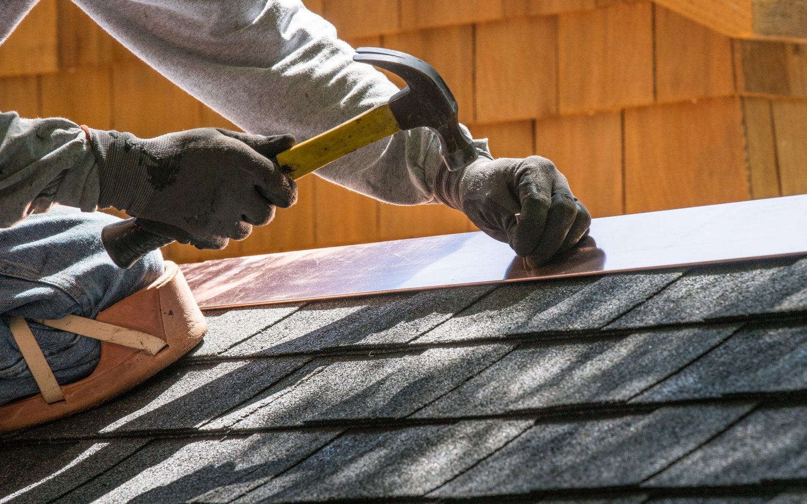 Roof repair work being carried out on a residential property in London