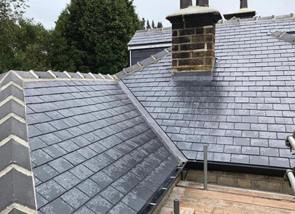 Freshly installed tiled roof on a residential property in London